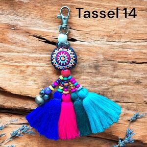 Vibrant Multicolor Tassel Keychain
